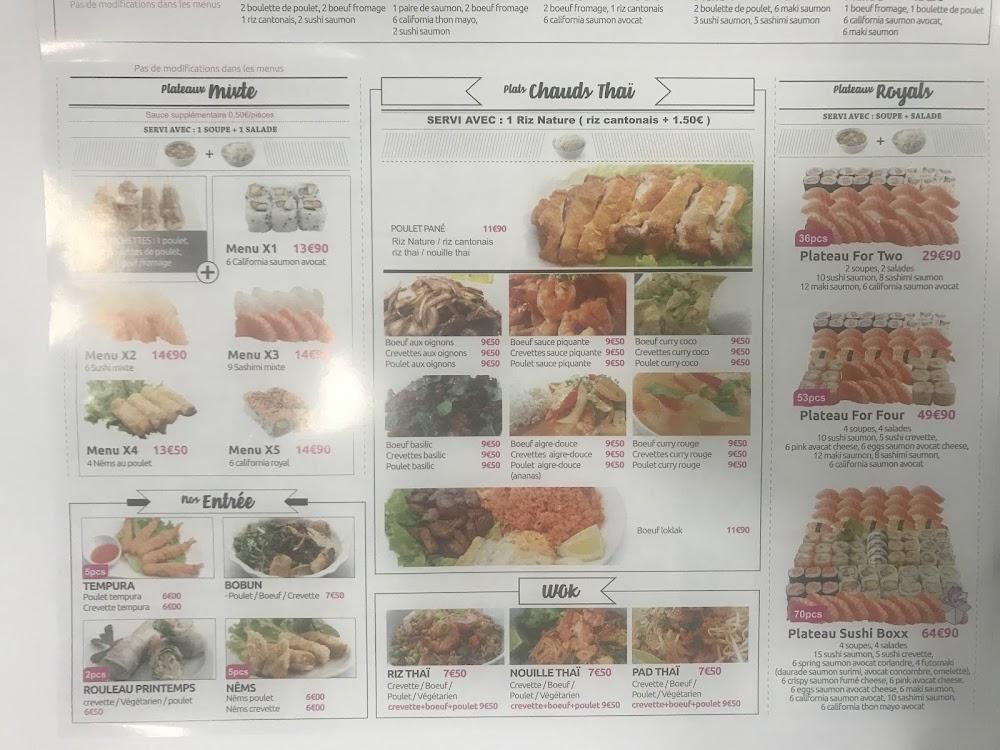 Sushi Boxx Orly - Menu Image 1